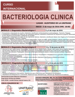 Curso de Bacteriología Clínica SCZ - IBCS Instituto Bolivianos de