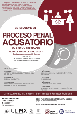 Proceso Penal Acusatorio - Instituto de Formación Profesional