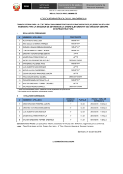 Preliminar - Ministerio del Interior