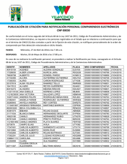 Notificación Personal - CNP 0030