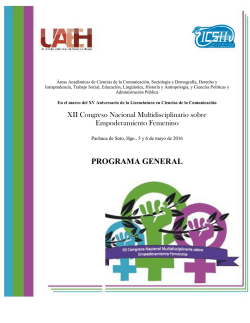 PROGRAMA GENERAL - Universidad Autónoma del Estado de