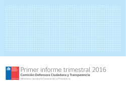 Primer informe trimestral 2016 - Comisión Defensora Ciudadana y