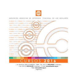 Programa de Cursos 2016  - AAOFM Asociación Argentina de