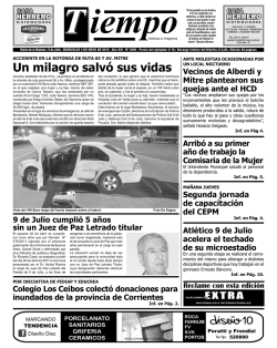Un milagro salvó sus vidas - Diario Tiempo Digital