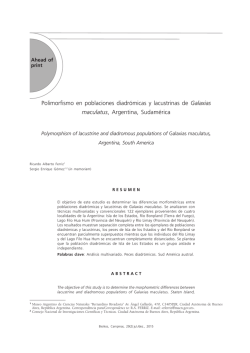 Polimorfismo en poblaciones diadrómicas y lacustrinas de Galaxias