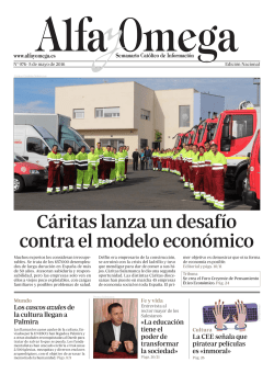 Cáritas lanza un desafío contra el modelo económico
