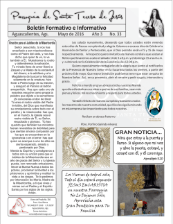 Boletín Formativo e Informativo - Parroquia de Santa Teresa Ags