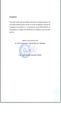 Notas segundo ejercicio - Ministerio de Defensa