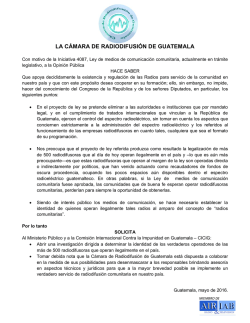 Radios no autorizadas - Cámara de Radiodifusión de Guatemala