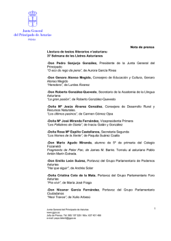 Las lecturas - Junta General del Principado de Asturias