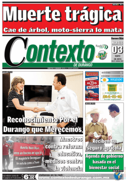 Reconocimiento Por el Durango que Merecemos