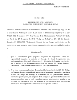 Decreto Ejecutivo N°39611-MTSS - Consejo de Salud Ocupacional