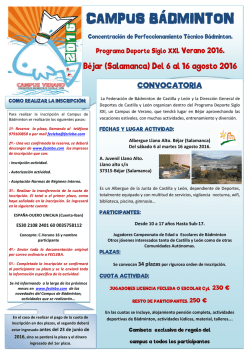 Campus Verano 2016 Béjar 6-16-8