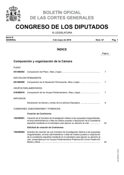 boletín oficial de las cortes generales