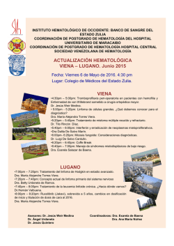 Programa - Sociedad Venezolana de Hematología