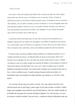 Page 1 Código B-0022oc Carta al cielo. Lara nació el día más