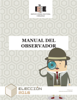 Manual del Observador - Instituto Estatal Electoral de Chihuahua