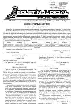 BOLET&Iacute;N JUDICIAL N&deg; 84 de la fecha 02 05 2016