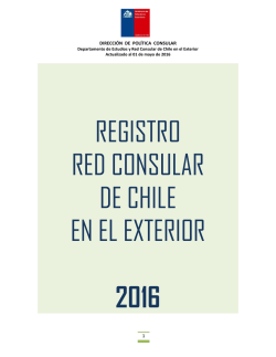 REGISTRO RED CONSULAR DE CHILE EN EL EXTERIOR 2016