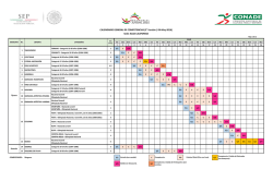 Calendario General de Competencias Olimpiada