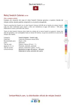 Ficha técnica del producto Swatch Colorao en formato PDF