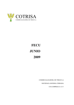 Jun. 2009 - COTRISA | Comercializadora de trigo SA