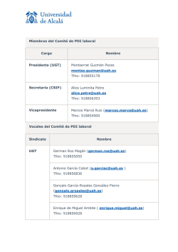 Miembros del Comité del PDI laboral de la Universidad de Alcalá