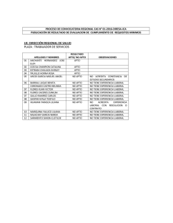 ue: dirección regional de salud plaza : trabajador de servicios