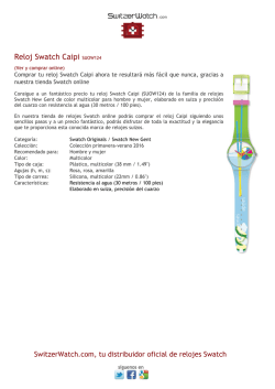 Ficha técnica del producto Swatch Caipi en formato PDF