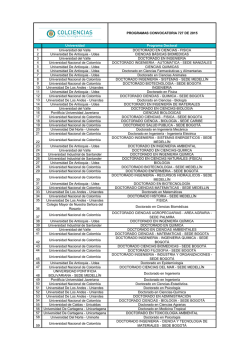 Programas doctorales convocatoria 727