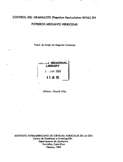Page 1 coNTROL DEL GRAMALOTE (Paspalum fasciculatum Willd