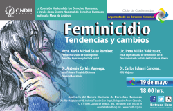 19may Ciclo de Conferencias Feminicidio, tendencias y