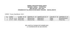 CURSO : Tercero Bachillerato ABC No. HORA