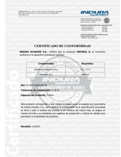 Certificado de Conformidad Indural 6
