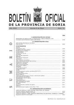 sumario - Boletín Oficial de la Provincia de Soria