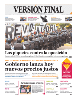Gobierno lanza hoy nuevos precios justos