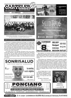Nº813 - Cartelera Arandina