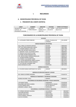 recursos del codisec tacna - Municipalidad Provincial de Tacna