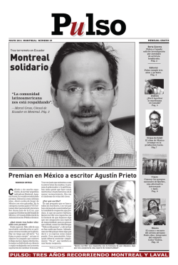 Montreal solidario - América Latina en Montreal
