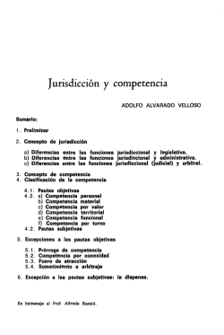 Jurisdicción y competencia - Academia Virtual de Derecho