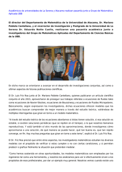 Académicos de universidades de La Serena y