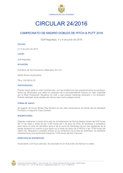 CIR RCUL LAR 24/2 016 - Federación de Golf de Madrid