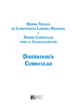 DISEñADOR/A CURRICULAR
