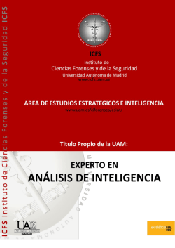 ICFS-UAM "Experto en Análisis de Inteligencia"