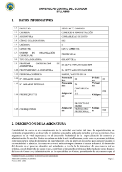 diseño microcurricular (sìlabo) - Universidad Central del Ecuador