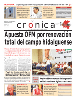 jueves 12 de mayo 2016 - La Crónica de Hoy en Hidalgo