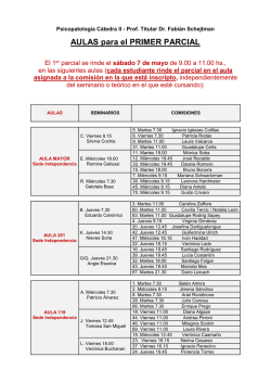 AULAS para el PRIMER PARCIAL
