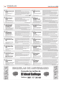 esquelas - Diario de Arousa