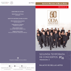Descarga programa en PDF - Instituto Nacional de Bellas Artes