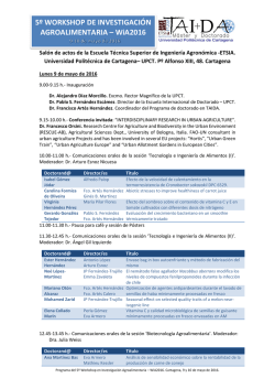 Programa - Universidad Politécnica de Cartagena